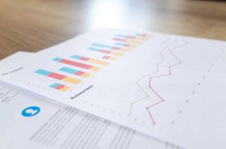 Financial charts.